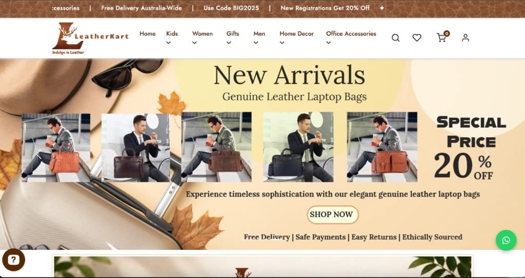 LeatherKart eCommerce preview